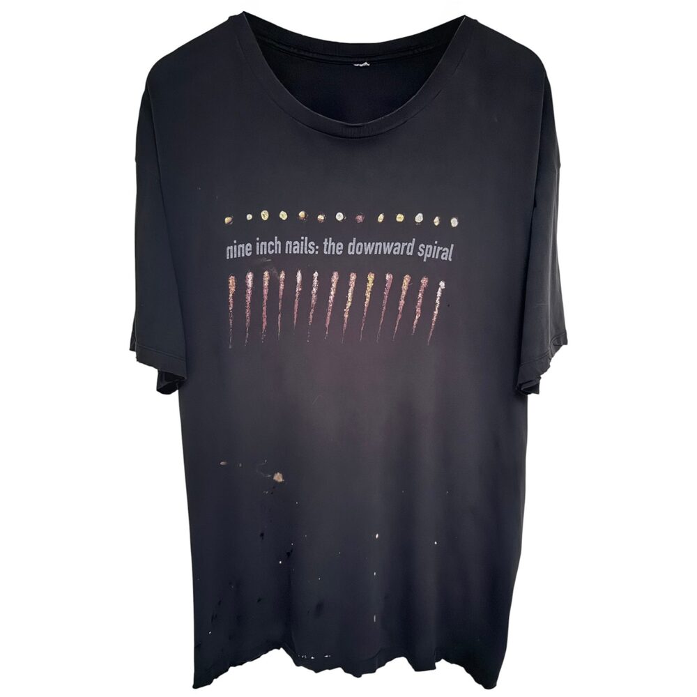 Vintage 1994 Nine Inch Nails Downward Spiral Self Destruct Tour Tee XL Black